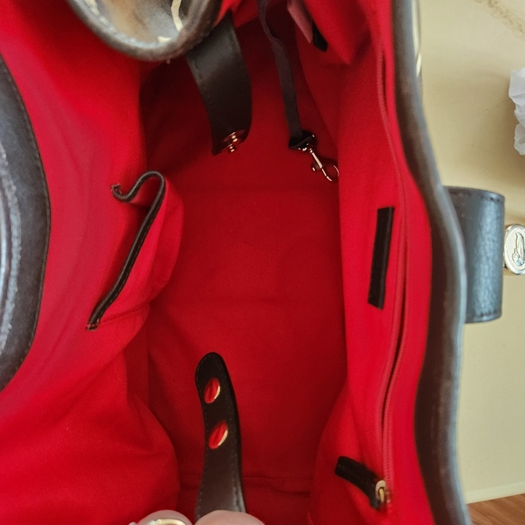 Dooney & Bourke Giraffe Print Shoulder Bag - Brown and Black - Picture 11 of 15